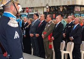 El COMGE junto a las autoridades de Ceuta (Stte. Pedro Avilés).