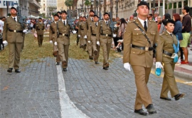 El “Montesa” en el desfile procesional.