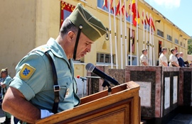 Coronel Llago en su alocución.