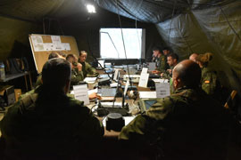 Interior de un Puesto de Mando