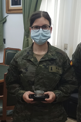 La teniente Casáns del Batallón de Zapadores X