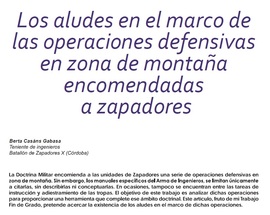 Artículo de la teniente Casáns del Batallón de Zapadores X