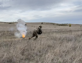 Realización ejercicios con explosivos