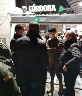 Personal de la BriX partiendo desde la estación