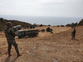 Protección unidades de artillería.