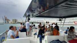 Viaje en barco por la bahía de Málaga.