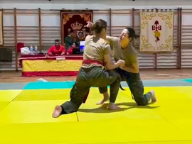 Soldado Membrilla durante el combate