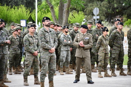 General durante la bienvenida.