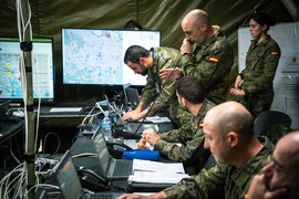 Fotos del puesto de mando.