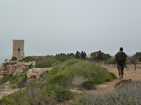 MARCHA DE INSTRUCCION EN CABO BLANCO DE LA COMANDANCIA GENERAL DE BALEARES