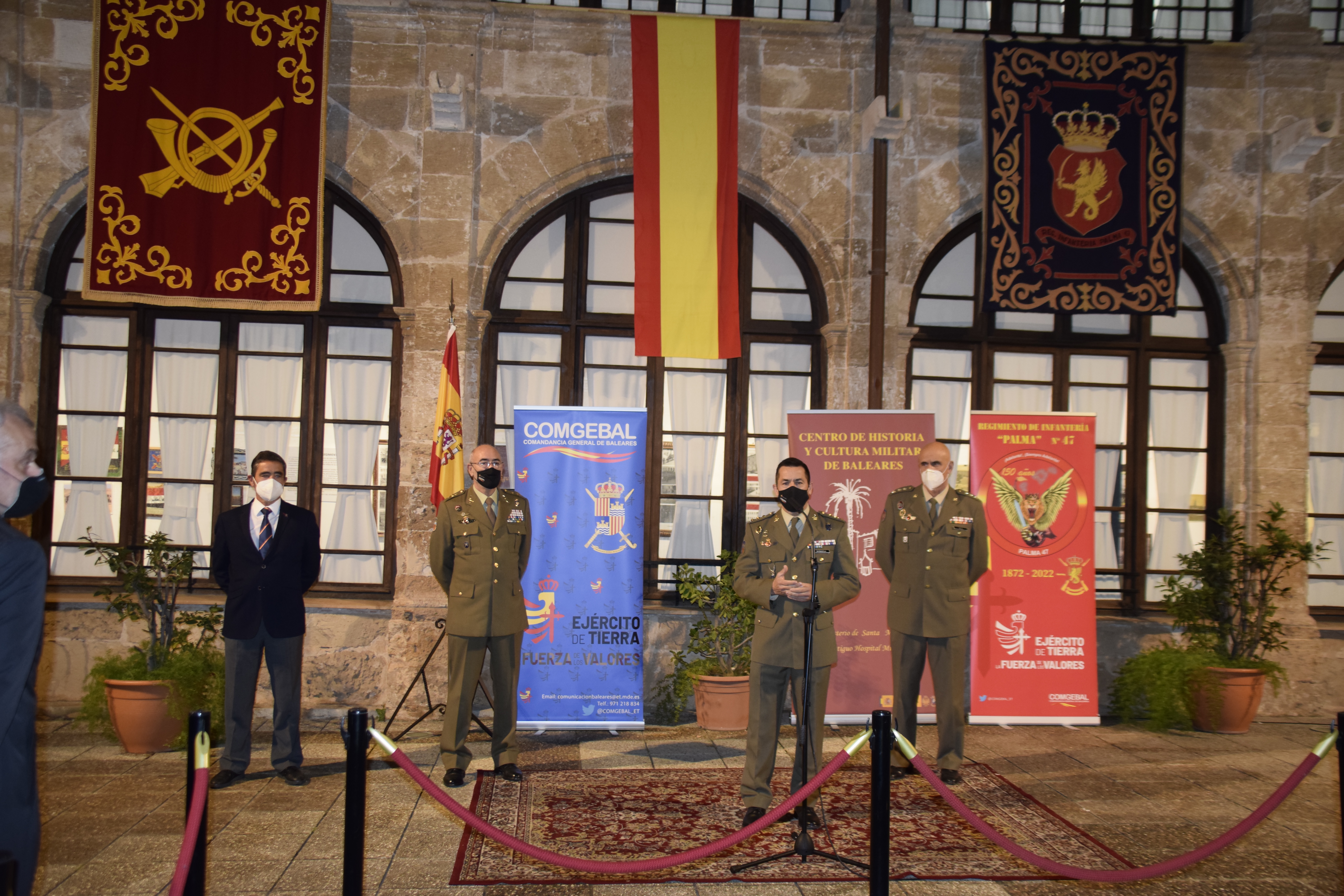 ACTO INAUGURACIÓN EXPOSICIÓN 150º ANIVERSARIO RI PALMA 47 EN EL CENTRO DE HISTORIA Y CULTURA MILITAR DE BALEARES