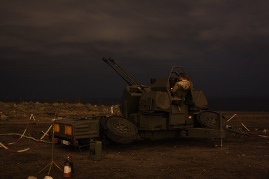 Pieza en posición para disparo nocturno