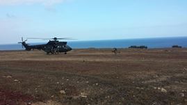 Helicóptero AS 332 Super Puma.