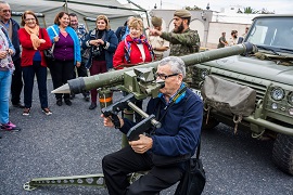 Probando el puesto de tiro mistral