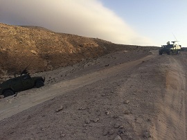 Recuperación de vehículo con cabrestante