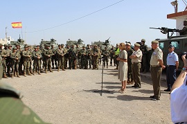 Alocución de la Ministra al personal del RI 9