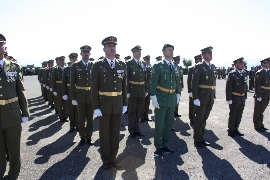 Formación en la explanada Rey Juan Carlos I.