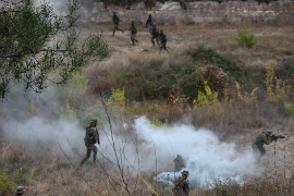 Prácticas en pista de combate.