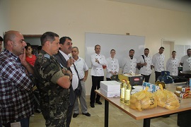 El Director de la Escuela junto con el TCOL Martínez en un momento de la inauguración