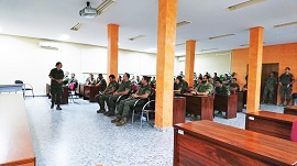 Visita y revista de la comandante a Sevilla