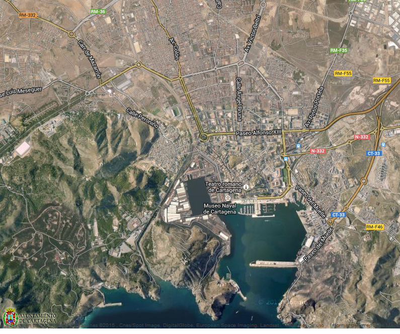 Mapa de Cartagena