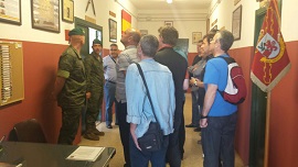 Visitando la 1ª Compañia.