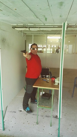 El subteniente Jesús en plena acción.