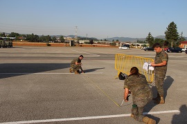 Comprobación de las medidas de la pista.