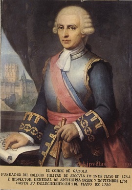Conde de Gazola primer director Real Colegio de Artillería
