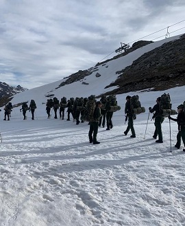 Marcha por terreno nevado