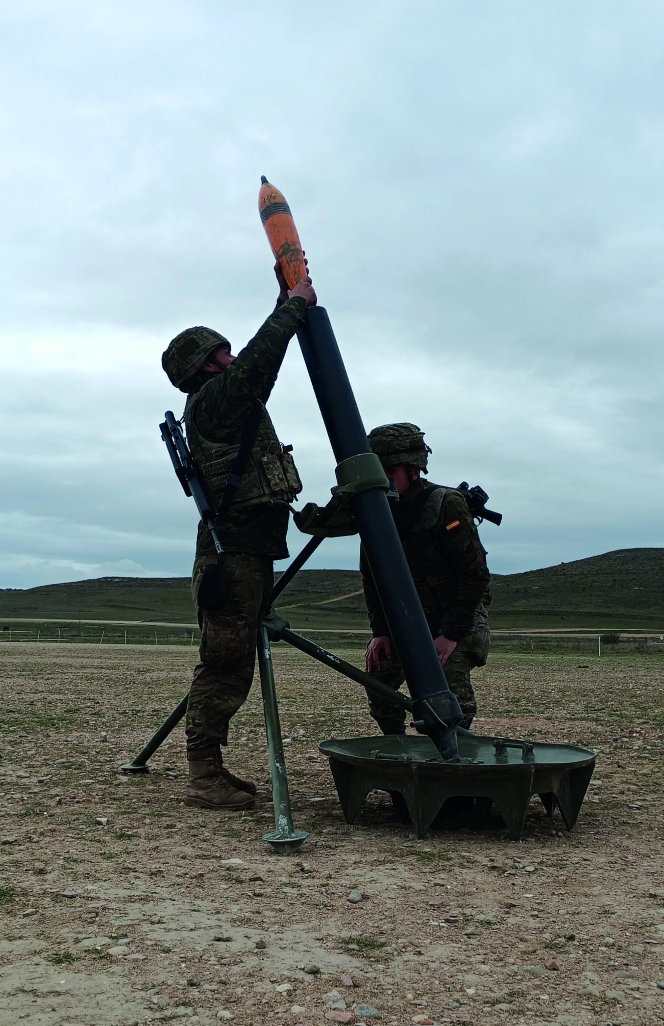 Prácticas de carga con mortero pesado