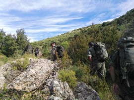 Marcha a pie de la Cia. MANPER de la AALOG 41