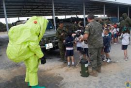 Alumnos Colegio Montessori durante la visita 
