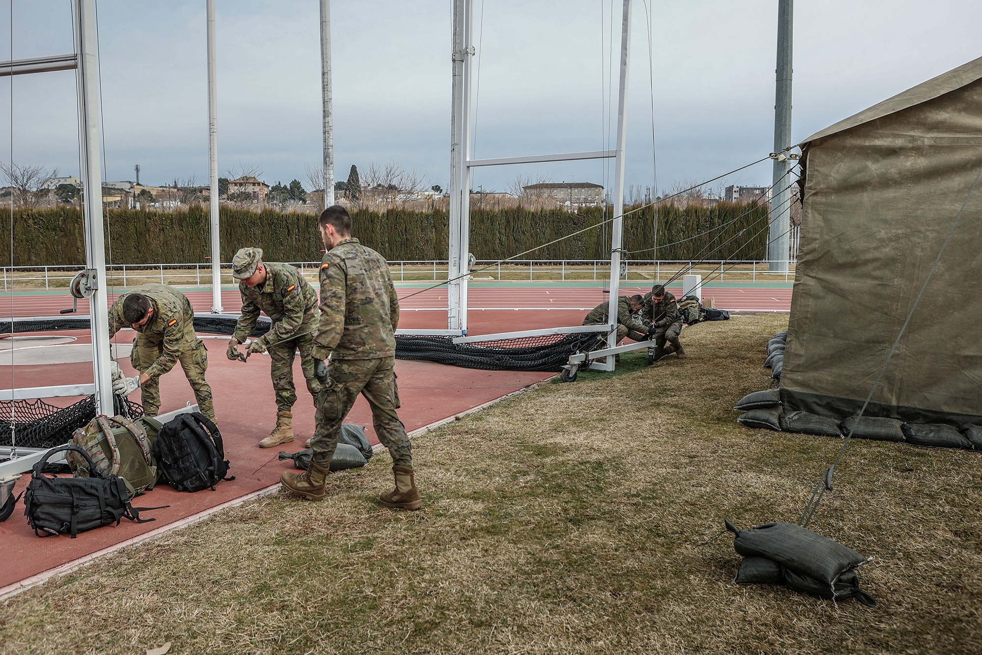 Montaje en el Centro Aragonés del Deporte de la XV Carrera del Ebro 2