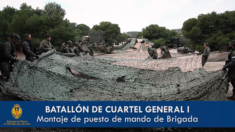 Montaje de puesto de mando de brigada - Batallón de Cuartel General de la Brigada 