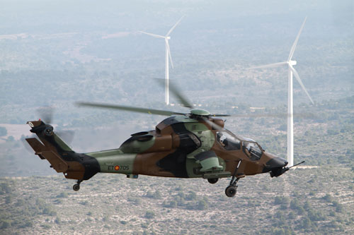 Ejercicio de Tiro. Helicóptero de Ataque Tigre