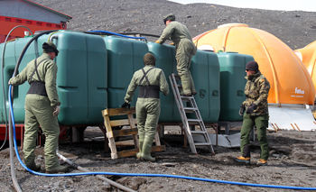 Llenado de los depósitos de agua