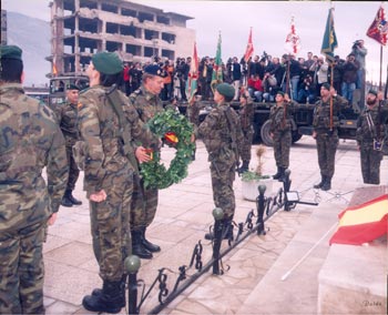 Conmemoración del final de la misión en Bosnia i Herzegovina. Unidades del Ejército