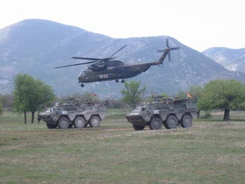 Conmemoración del final de la misión en Bosnia i Herzegovina. Unidades del Ejército