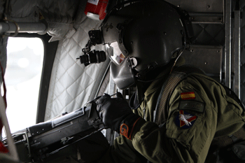 Tirador del Chinook en posición