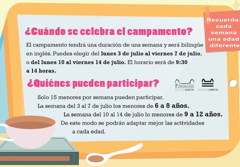 2023.07 Campamento de verano en el Museo del Ejército. Foto 2.
