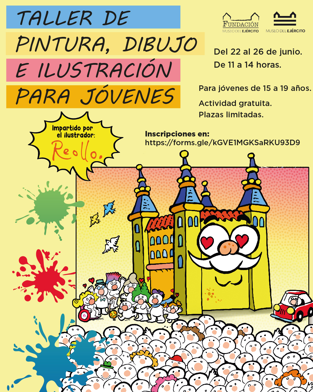 Taller de pintura, dibujo, ilustración y cómic, para jóvenes de 15 a 19 años, en el Museo del Ejército.