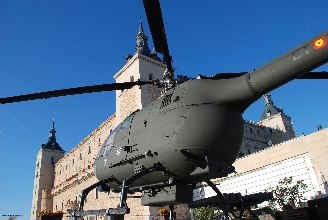 Helicóptero modelo Bolköw Bö-105C. Museo del Ejército.