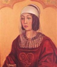 Retrato de la reina Isabel La Católica. Óleo sobre lienzo. Autor: Olasagasti Irígoyen, 1940. Museo del Ejército.