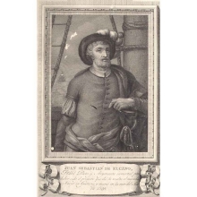 Retrato grabado de Juan Sebastián Elcano.