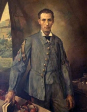 Retrato de Ramón y Cajal en Cuba, con uniforme de Capitán. Óleo. Museo del Ejército.
