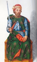 Dibujo que representa al rey Alfonso XI de Castilla