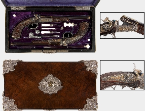 Estuche de pistolas de viaje de lujo Nowotny