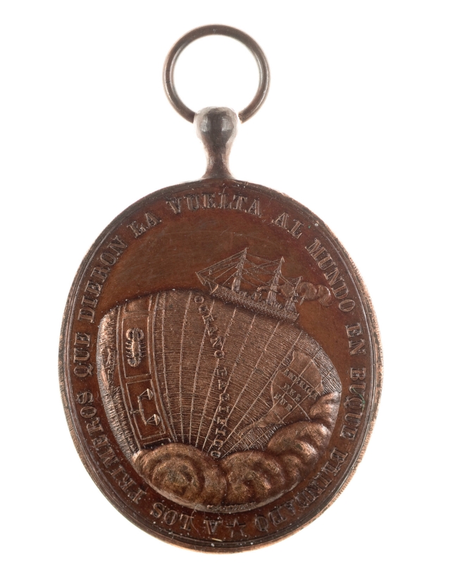 ANVERSO. Medalla a los tripulantes de la fragata Numancia.