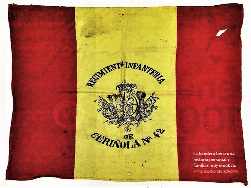 Bandera de mochila del Regimiento de Infantería Ceriñola Nº 42